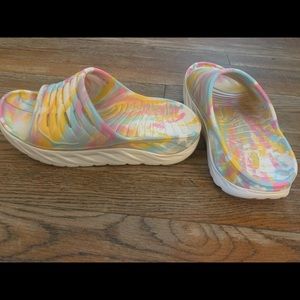 Hoka x Free People Movement Ora Slide Luna marbled